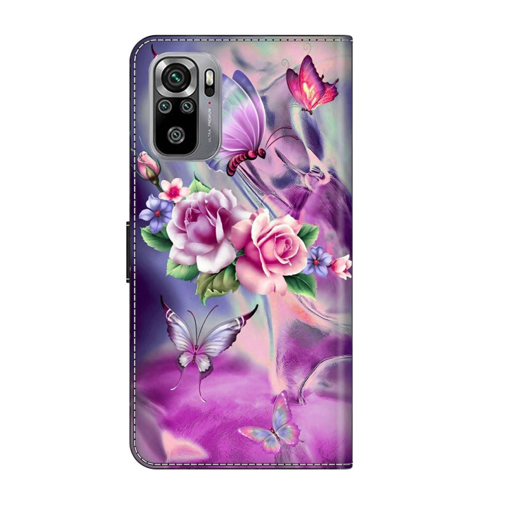 For Xiaomi Redmi Note 10 4G Crystal 3D Shockproof Protective Leather Phone Case(Butterfly) - Xiaomi Cases by buy2fix | Online Shopping UK | buy2fix