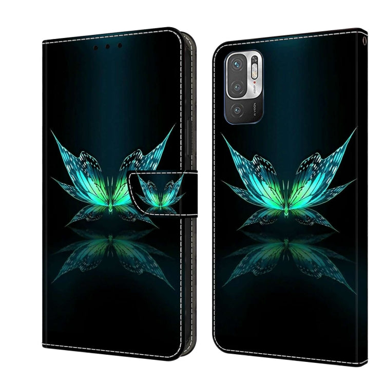 For Xiaomi Redmi Note 10 5G Crystal 3D Shockproof Protective Leather Phone Case(Reflection Dutterfly) - Xiaomi Cases by buy2fix | Online Shopping UK | buy2fix