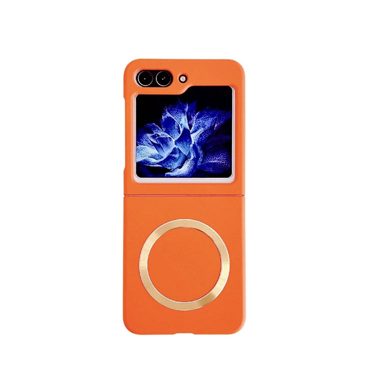 For Samsung Galaxy Z Flip5 Skin Feel Magsafe Magnetic Shockproof PC Phone Case(Orange) - Galaxy Z Flip5 Cases by buy2fix | Online Shopping UK | buy2fix