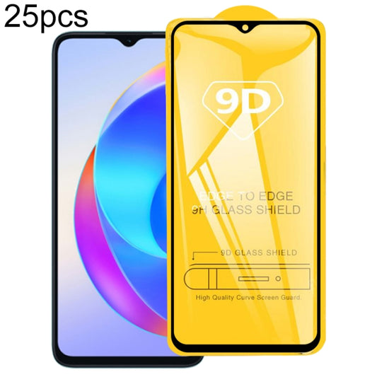 For Honor X6a 25pcs 9D Full Glue Screen Tempered Glass Film - Honor Tempered Glass by buy2fix | Online Shopping UK | buy2fix