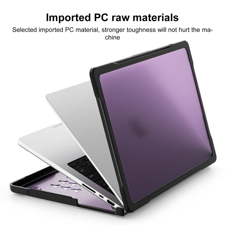 For MacBook Pro 14.2 inch 2023 / 2021 Dot Translucent Laptop Protective Case(Transparent Purple) - MacBook Pro Cases by buy2fix | Online Shopping UK | buy2fix