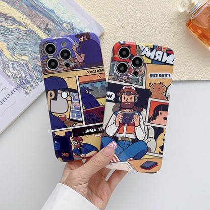 For iPhone 14 Plus Painted Pattern Precise Hole PC Phone Case(Bottle Monster) - iPhone 14 Plus Cases by buy2fix | Online Shopping UK | buy2fix