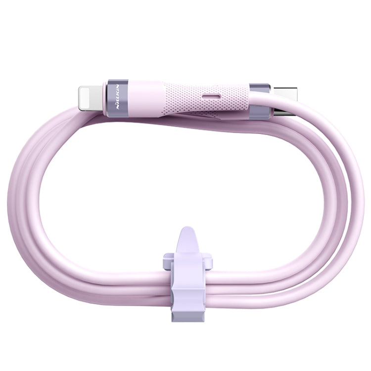 Nillkin 2.4A USB-C/Type-C to 8 Pin Silicone Data Cable, Length: 1.2m(Purple) - 2 in 1 Cable by NILLKIN | Online Shopping UK | buy2fix