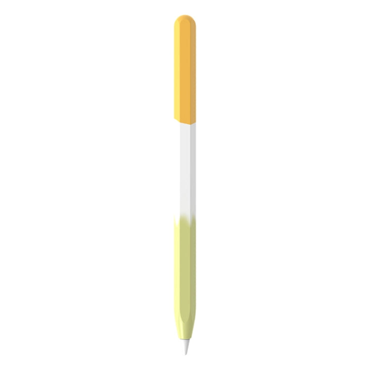 For Apple Pencil 1 LOVE MEI Rainbow Liquid Silicone Protective Pen Case(Yellow) - Pencil Accessories by LOVE MEI | Online Shopping UK | buy2fix