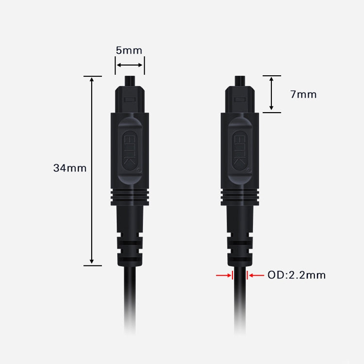 10m EMK OD2.2mm Digital Audio Optical Fiber Cable Plastic Speaker Balance Cable(White) - Audio Optical Cables by EMK | Online Shopping UK | buy2fix