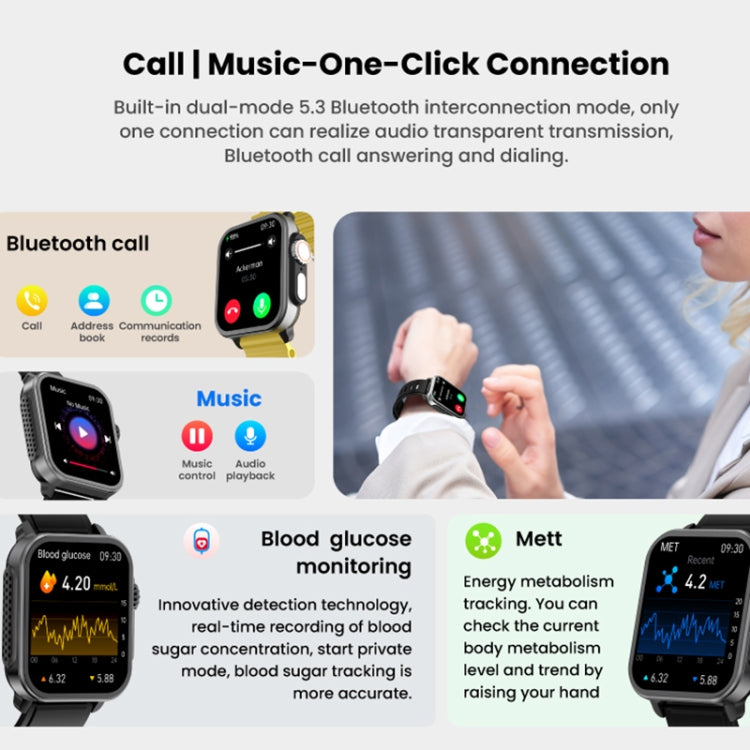 SPOVAN H6 1.83 inch TFT Screen Smart Watch Supports Bluetooth Call/Blood Oxygen Monitoring(Black) - Smart Watches by SPOVAN | Online Shopping UK | buy2fix