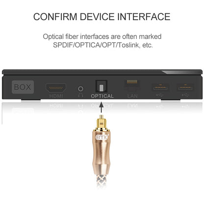 1.5m EMK OD6.0mm Gold-plated TV Digital Audio Optical Fiber Connecting Cable - Audio Optical Cables by EMK | Online Shopping UK | buy2fix