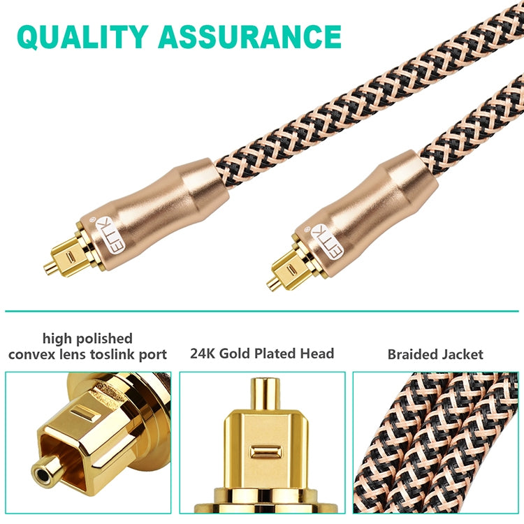 1.5m EMK OD6.0mm Gold-plated TV Digital Audio Optical Fiber Connecting Cable - Audio Optical Cables by EMK | Online Shopping UK | buy2fix