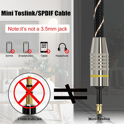 1m EMK OD6.0mm Square Port to Round Port Set-top Box Digital Audio Optical Fiber Connecting Cable - Audio Optical Cables by EMK | Online Shopping UK | buy2fix