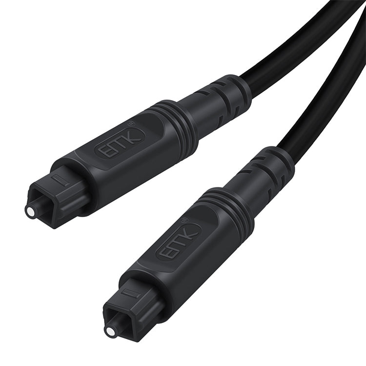 1.5m EMK OD4.0mm Square Port to Square Port Digital Audio Speaker Optical Fiber Connecting Cable(Black) - Audio Optical Cables by EMK | Online Shopping UK | buy2fix