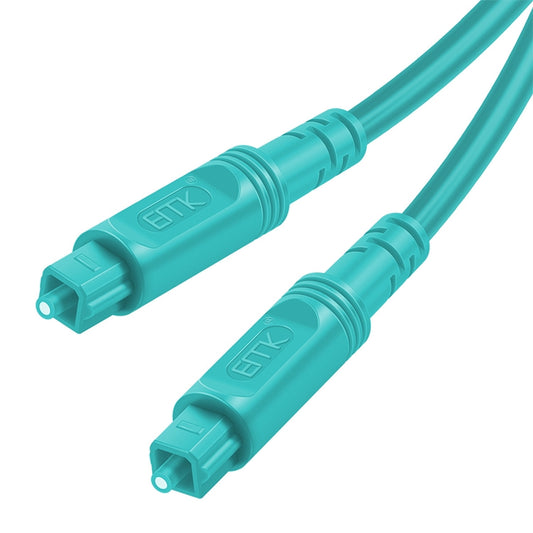 20m EMK OD4.0mm Square Port to Square Port Digital Audio Speaker Optical Fiber Connecting Cable(Sky Blue) - Audio Optical Cables by EMK | Online Shopping UK | buy2fix