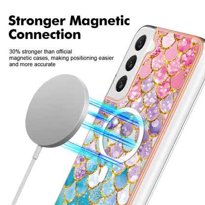 For Samsung Galaxy S23+ 5G Marble Pattern Dual-side IMD Magsafe TPU Phone Case(Colorful Scales) - Galaxy S23+ 5G Cases by buy2fix | Online Shopping UK | buy2fix