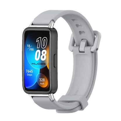 For Huawei Band 8 / 9 Mijobs Silicone Breathable Watch Band(Grey) - Watch Bands by MIJOBS | Online Shopping UK | buy2fix