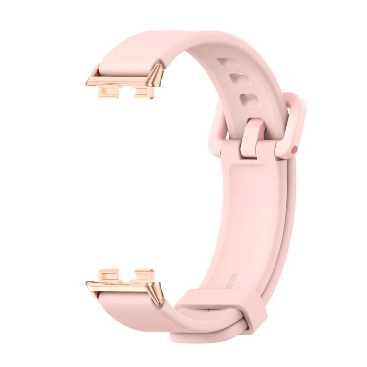 For Huawei Band 8 / 9 Mijobs Silicone Breathable Watch Band(Pink+Rose Gold) - Watch Bands by MIJOBS | Online Shopping UK | buy2fix