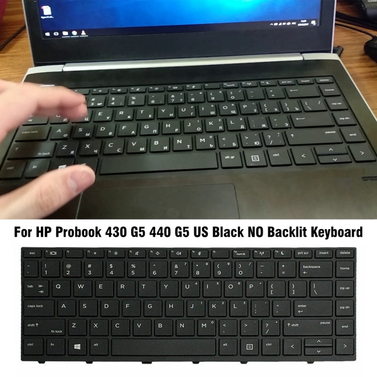 For HP 430 G5 / 440 G5 US Version Laptop Keyboard - HP Spare Parts by buy2fix | Online Shopping UK | buy2fix