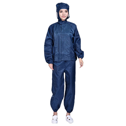 Striped Anti-static Split Hood Dust-proof Work Suit, Size:L(Navy Blue) - Protective Clothing by buy2fix | Online Shopping UK | buy2fix
