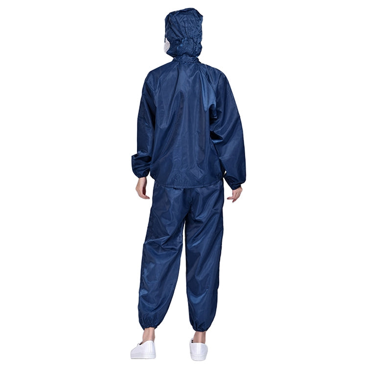 Striped Anti-static Split Hood Dust-proof Work Suit, Size:XXXXL(Navy Blue) - Protective Clothing by buy2fix | Online Shopping UK | buy2fix