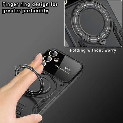 For Samsung Galaxy A34 5G Large Window MagSafe Holder Phone Case(Black) - Galaxy Phone Cases by buy2fix | Online Shopping UK | buy2fix