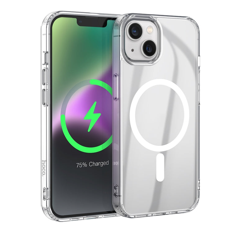 For iPhone 15 hoco SagSafe Magnetic Series Airbag Shockproof Phone Case(Transparent) - iPhone 15 Cases by hoco | Online Shopping UK | buy2fix