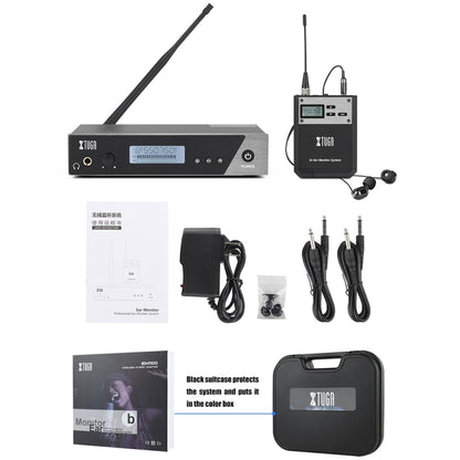 XTUGA  IEM1100 Professional Wireless In Ear Monitor System 2 BodyPacks(UK Plug) - Microphone by XTUGA | Online Shopping UK | buy2fix