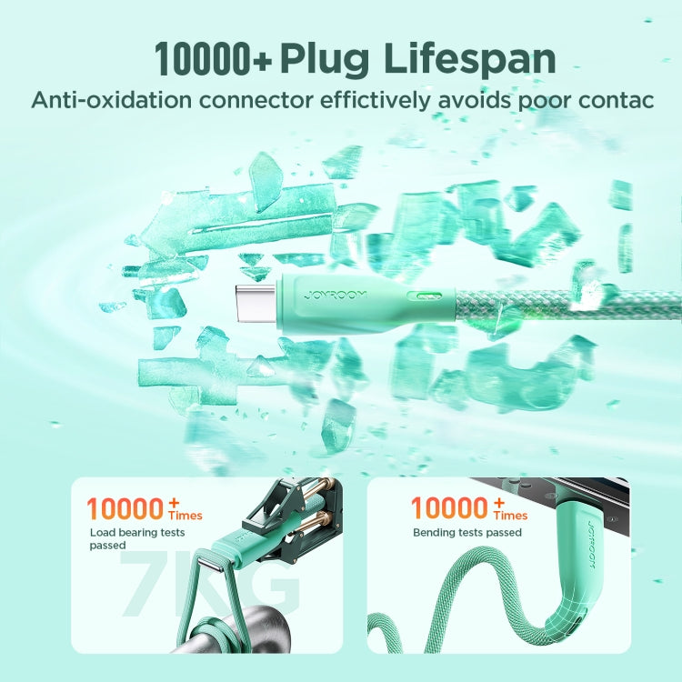 JOYROOM SA34-CC3 60W USB-C/Type-C to USB-C/Type-C Fast Charge Data Cable, Length: 1m(Green) - USB-C & Type-C Cable by JOYROOM | Online Shopping UK | buy2fix