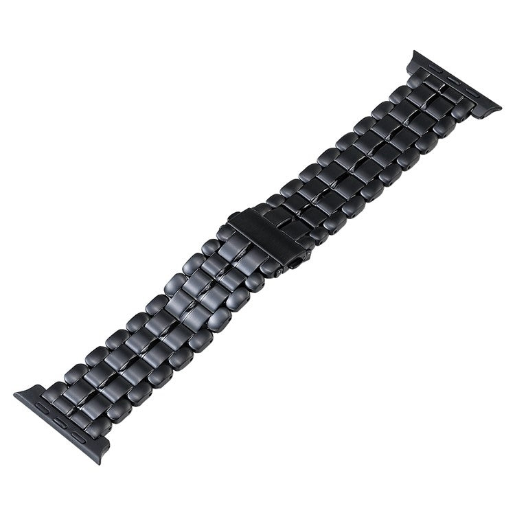 For Apple Watch SE 40mm Five Beads Titanium Steel Watch Band(Black) - Watch Bands by buy2fix | Online Shopping UK | buy2fix
