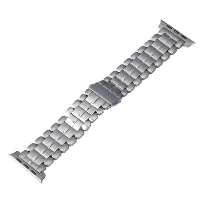 For Apple Watch Series 3 38mm Five Beads Titanium Steel Watch Band(Silver) - Watch Bands by buy2fix | Online Shopping UK | buy2fix