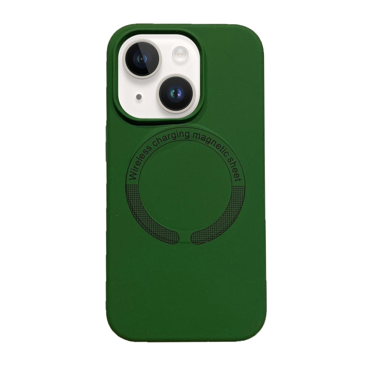 For iPhone 15 Plus Magsafe Magnetic Silicone Phone Case(Green) - iPhone 15 Plus Cases by buy2fix | Online Shopping UK | buy2fix