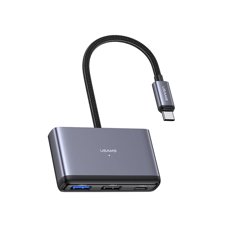 USAMS US-SJ628 5 in 1 Type-C Multifunctional Docking Station HUB - USB HUB by USAMS | Online Shopping UK | buy2fix