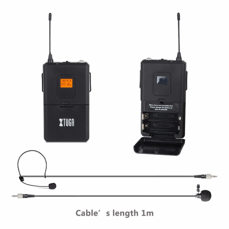 XTUGA A400-HB Professional 4-Channel UHF Wireless Microphone System with 2 Handheld & 2 Headset Microphone(US Plug) - Microphone by XTUGA | Online Shopping UK | buy2fix