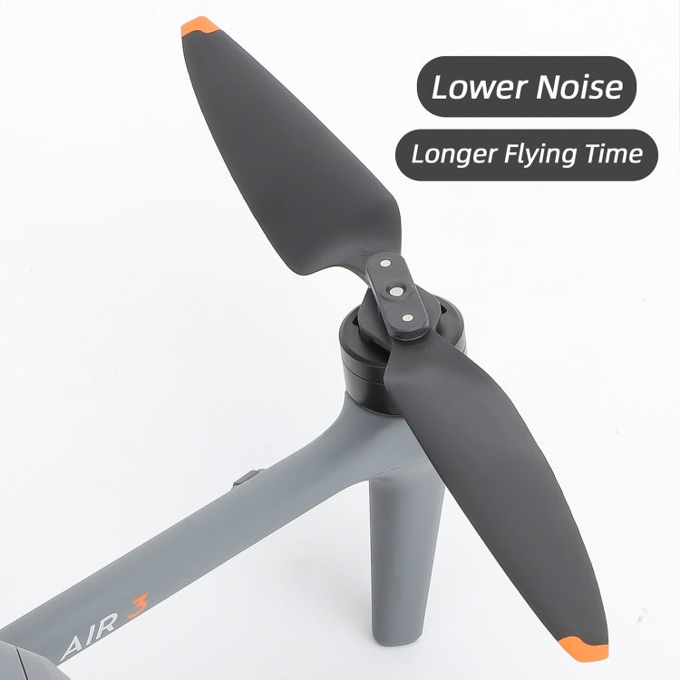 For DJI Air 3 Sunnylife 8747F Low Noise Quick-release Propellers, Style:1 Pair Orange Tip - DIY Propeller by Sunnylife | Online Shopping UK | buy2fix