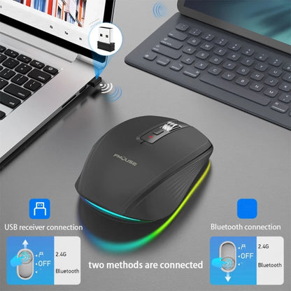 HXSJ M303 2400DPI Dual Mode 2.4GHz + Bluetooth 5.1 Wireless Mouse(Pink) - Wireless Mice by HXSJ | Online Shopping UK | buy2fix