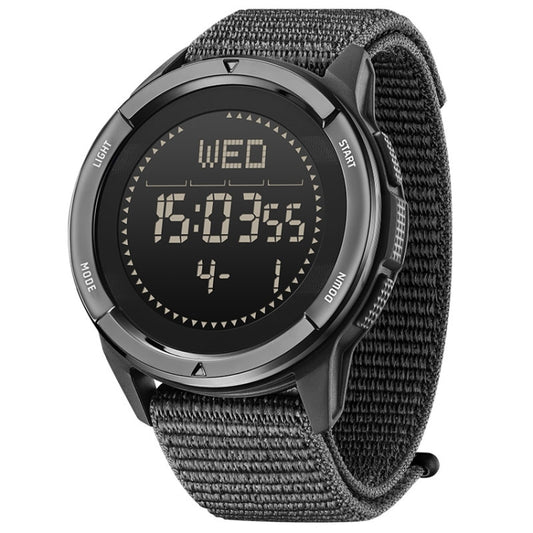 NORTH EDGE ALPS Outdoor Waterproof Men Carbon Fiber Digital Nylon Strap Smart Sports Watch(Black) - Sport Watches by NORTH EDGE | Online Shopping UK | buy2fix