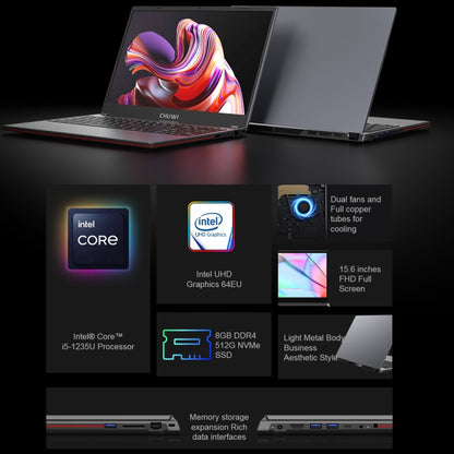 CHUWI CoreBook XPro 15.6 inch Laptop, 16GB+512GB, Windows 11 Intel 12th Gen Core i5-1235U Deca Core - CHUWI by CHUWI | Online Shopping UK | buy2fix