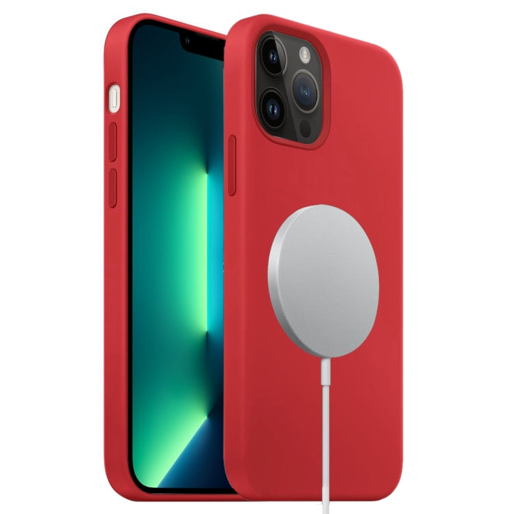 For iPhone 13 Pro Max MagSafe Liquid Silicone Full Coverage Phone Case(Red) - iPhone 13 Pro Max Cases by buy2fix | Online Shopping UK | buy2fix
