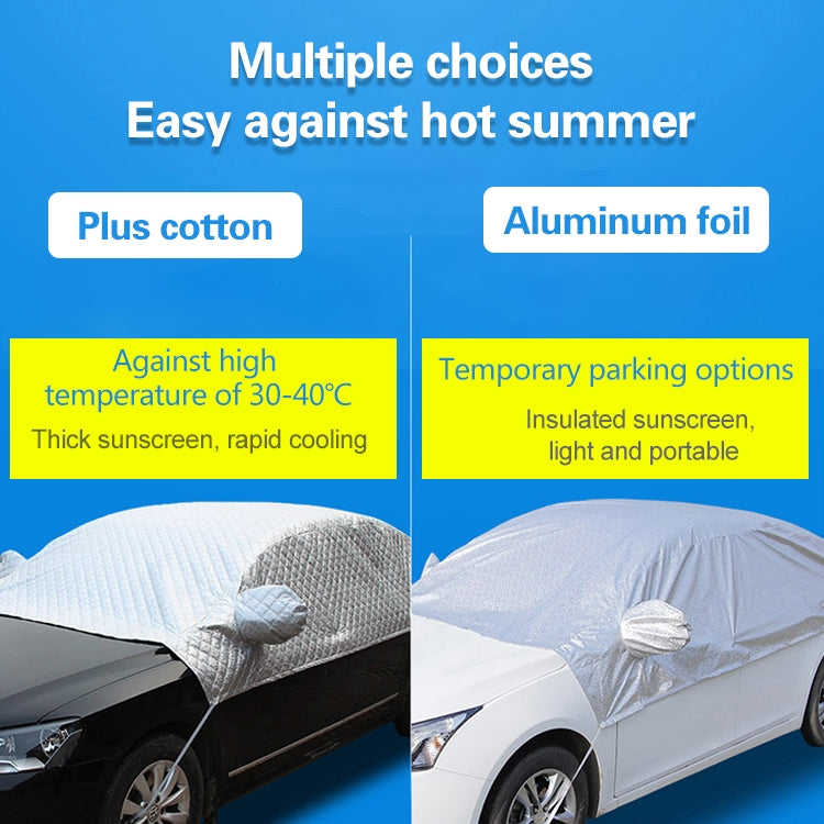 Car Half-cover Car Clothing Sunscreen Heat Insulation Sun Nisor, Aluminum Foil Size: 3.6x1.6x1.5m - Window Foils & Solar Protection by buy2fix | Online Shopping UK | buy2fix