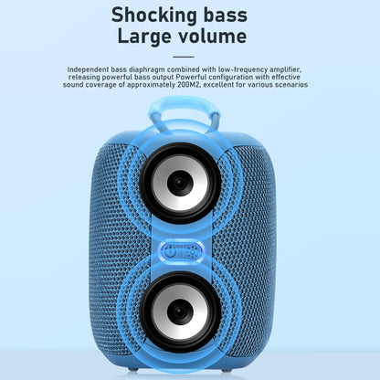 T&G TG-658 Outdoor USB High Power 8W Heavy Bass Wireless Bluetooth Speaker(Blue) - Mini Speaker by T&G | Online Shopping UK | buy2fix