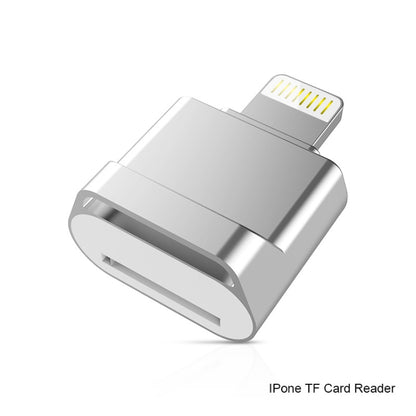 MicroDrive 8pin To TF Card Adapter Mini iPhone & iPad TF Card Reader, Capacity:64GB(Silver) -  by MICRODRIVE | Online Shopping UK | buy2fix