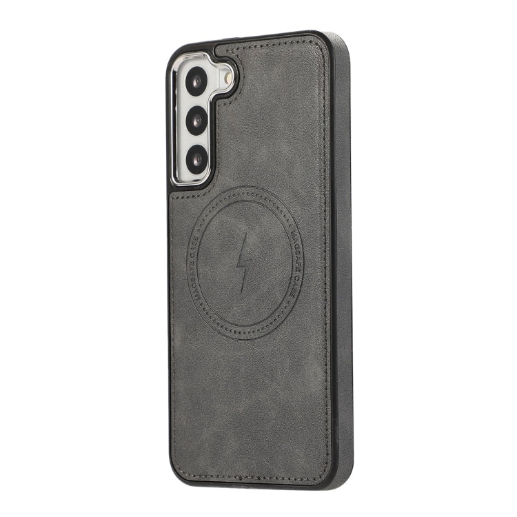 For Samsung Galaxy S23+ 5G Side Leather Magsafe Phone Case(Gray) - Galaxy S23+ 5G Cases by buy2fix | Online Shopping UK | buy2fix