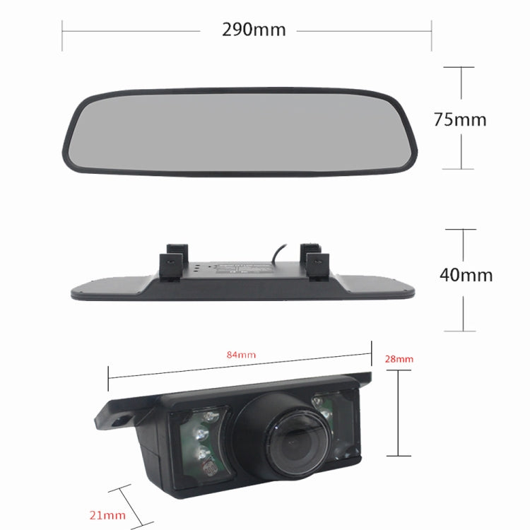 PZ705 415-W 4.3 inch TFT LCD Car External Wireless Rear View Monitor for Car Rearview Parking Video Systems - In Car by buy2fix | Online Shopping UK | buy2fix