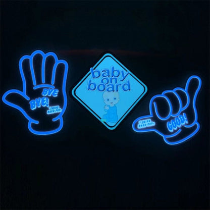 EL Luminous Car Stickers Cold Light Car Stickers Car Luminous Pattern Decoration(Take Care) - Decorative Sticker by buy2fix | Online Shopping UK | buy2fix