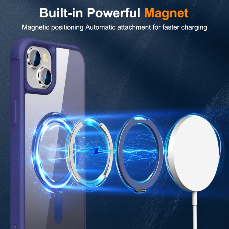 For iPhone 15 Plus MagSafe Magnetic Rotating Holder Phone Case(Klein Blue) - iPhone 15 Plus Cases by buy2fix | Online Shopping UK | buy2fix