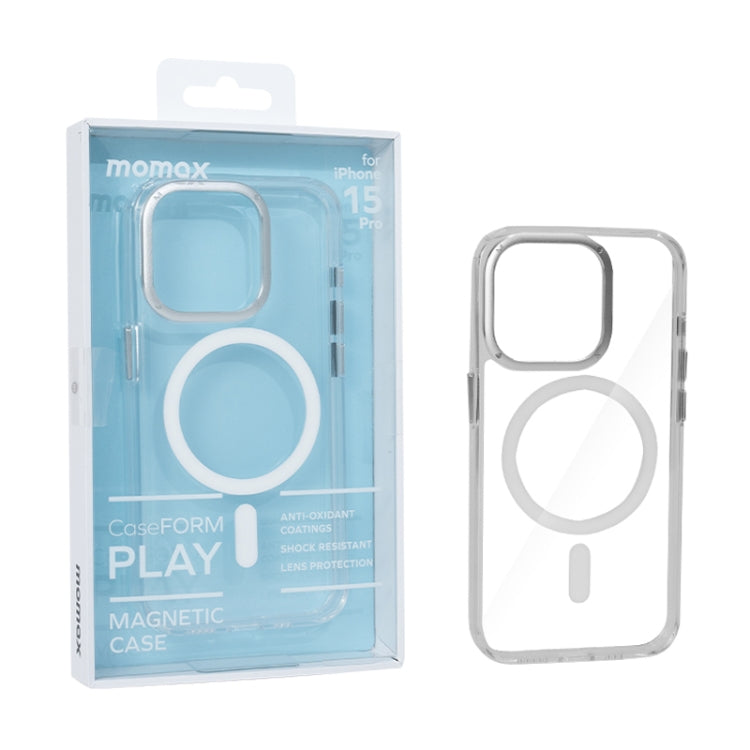 For iPhone 15 Plus MOMAX Magsafe Metal Clear Phone Case(Transparent) - iPhone 15 Plus Cases by MOMAX | Online Shopping UK | buy2fix