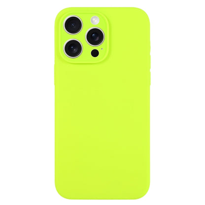 For iPhone 15 Pro Max Pure Color Liquid Silicone Fine Pore Phone Case(Bright Green) - iPhone 15 Pro Max Cases by buy2fix | Online Shopping UK | buy2fix