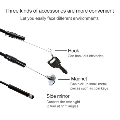 AN97 Waterproof Micro USB Endoscope Hard Tube Inspection Camera for Parts of OTG Function Android Mobile Phone, with 6 LEDs, Lens Diameter:7mm(Length: 5m) - Consumer Electronics by buy2fix | Online Shopping UK | buy2fix