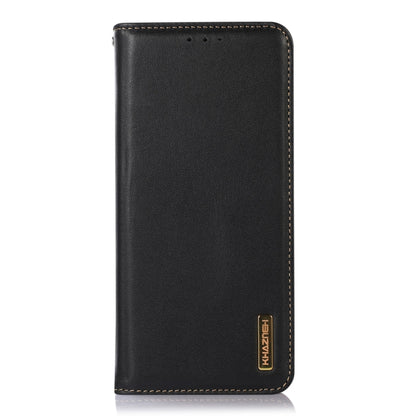 For Sony Xperia 5 V KHAZNEH Nappa Top Layer Cowhide Leather Phone Case(Black) - Sony Cases by buy2fix | Online Shopping UK | buy2fix