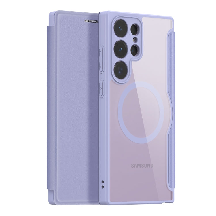 For Samsung Galaxy S23 Ultra 5G DUX DUCIS Skin X Pro Series Magsafe PC + TPU Phone Leather Case(Purple) - Galaxy S23 Ultra 5G Cases by DUX DUCIS | Online Shopping UK | buy2fix