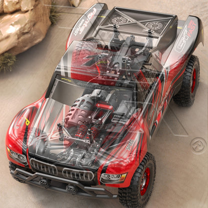 JJR/C Q39C 2.4G Four-wheel Drive High-speed Climbing Carbon Brush Motor RC Desert Off-Road Truck(Red) - RC Cars by JJR/C | Online Shopping UK | buy2fix