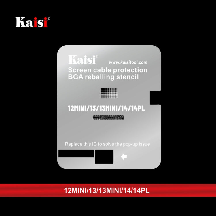 Kaisi LCD Screen IC BGA Reballing Stencil for iPhone 11 to 14 Pro Max - BGA Stencils by Kaisi | Online Shopping UK | buy2fix