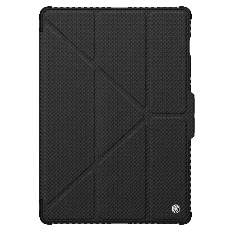 For Samsung Galaxy Tab S9 FE+ NILLKIN Bumper Pro Multi-angle Folding Style Tablet Leather Case(Black) - Galaxy Tab S9 FE+ by NILLKIN | Online Shopping UK | buy2fix